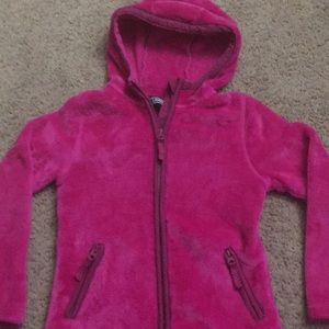 Jacket hoodie sweater girls 5-6 pink very soft